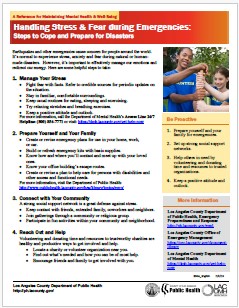 Handling Stress and Fear during Emergencies Factsheet