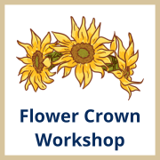 Flower crown with sunflowers