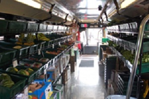 Picture of a food truck inside