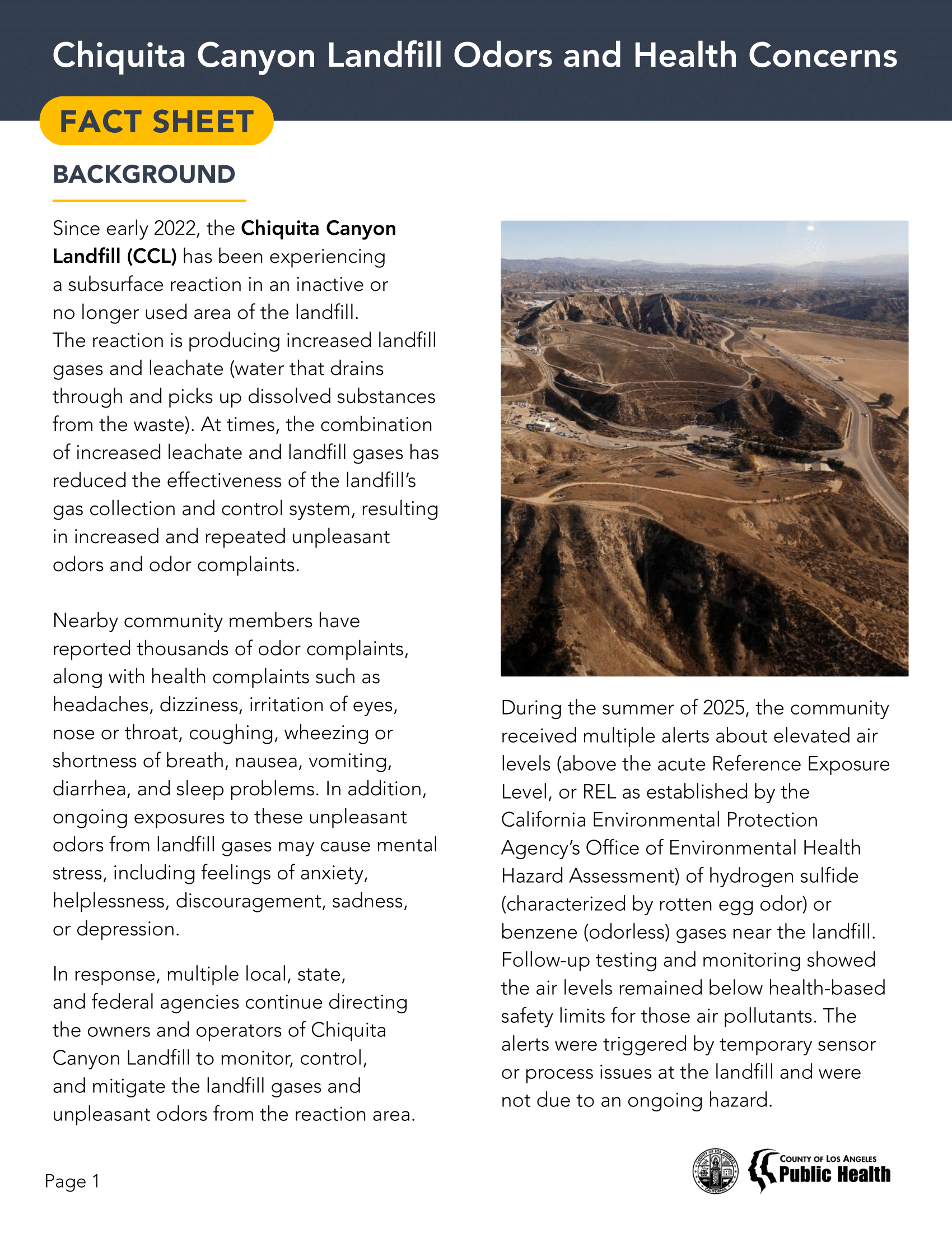 general information about landfills