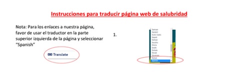 Translate page to Spanish instructions