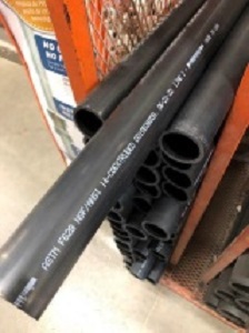 Non-potable/wastewater black PVC pipe