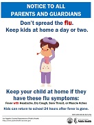Flu Prevention Flyer for Schools