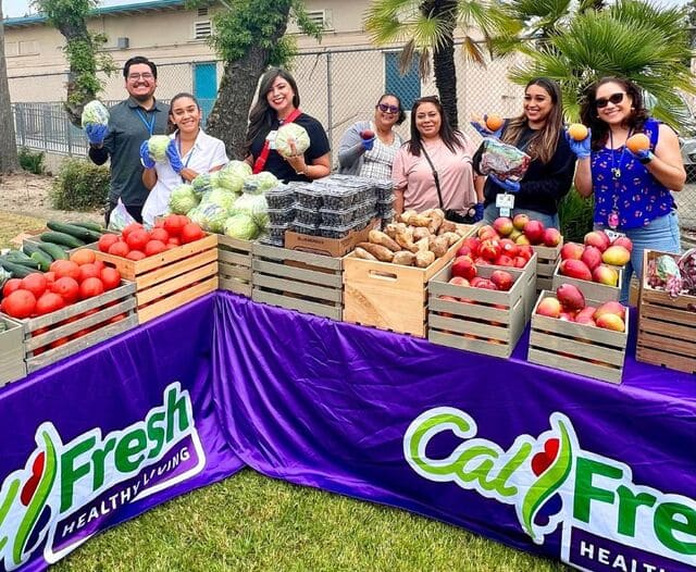 People participating in Calfresh healthy living activities