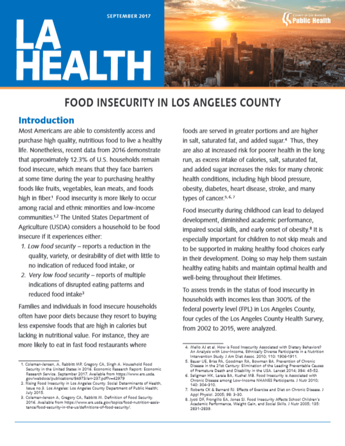 Food Security in LA County