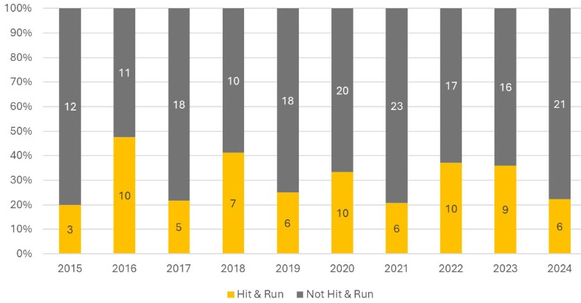 Hit and Run among Pedestrians 2024